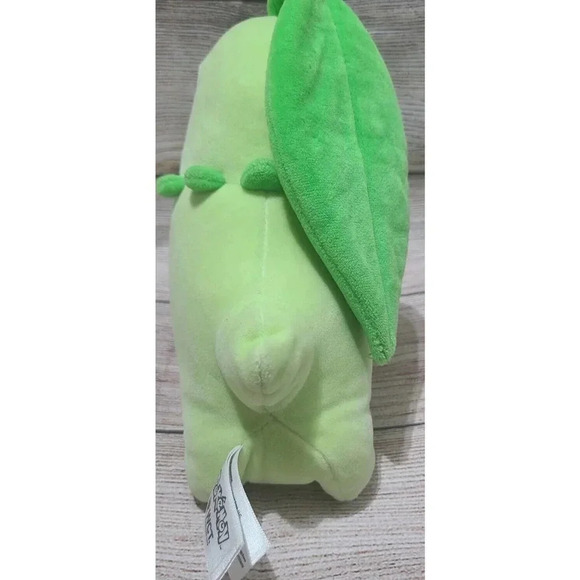 Pokemon Plush Chickorita Stuffed Animal Toy Green Leaf 8" Wicked Cool Toys - Picture 4 of 5